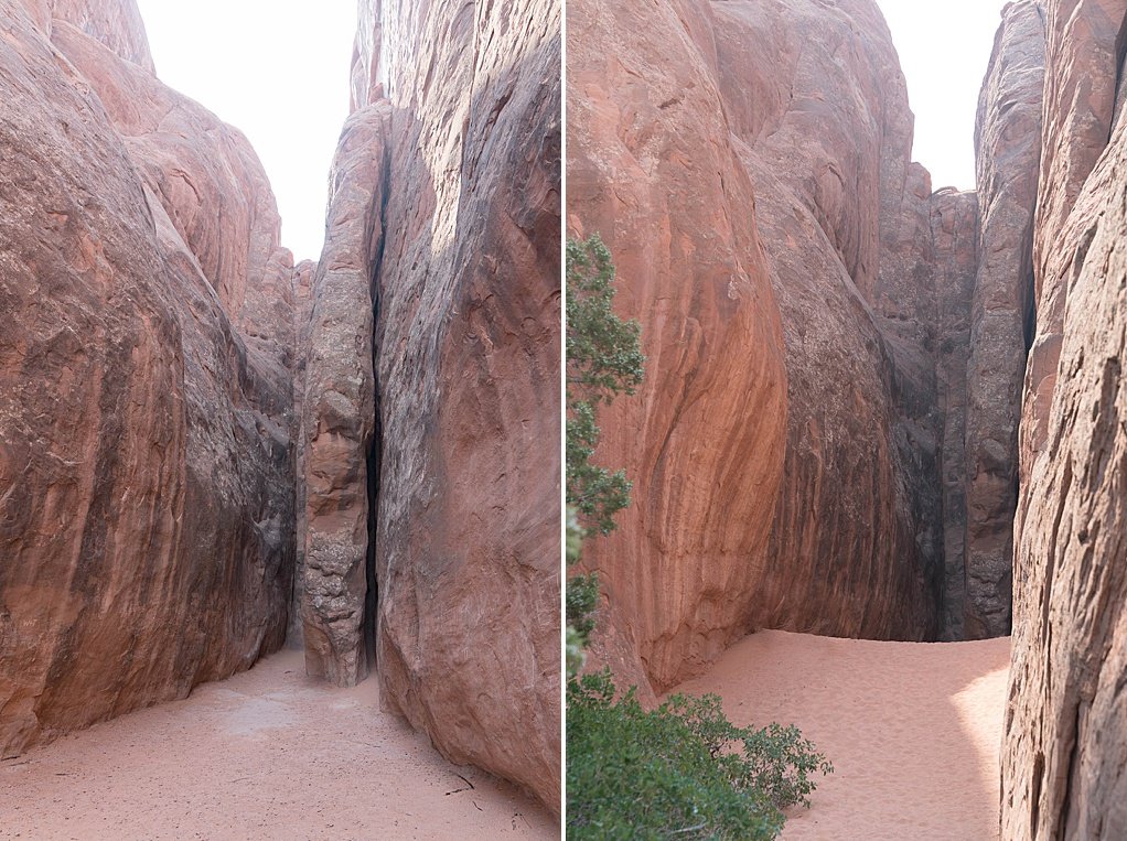 Sand dunes in Moab canyon.